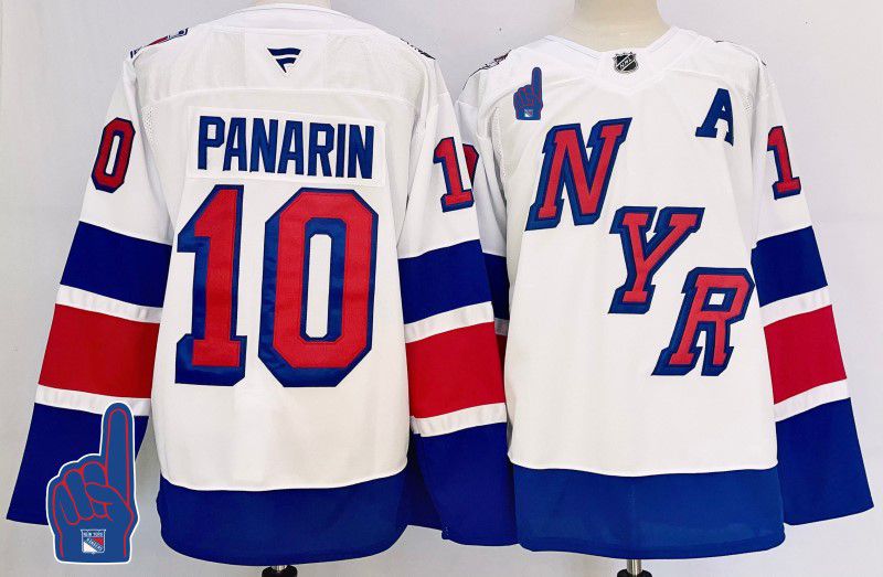Men New York Rangers #10 Panarin White Fanatics 2025 NHL Jersey style 3->chicago blackhawks->NHL Jersey